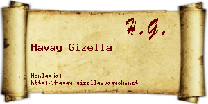 Havay Gizella névjegykártya