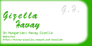 gizella havay business card